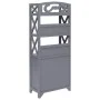 Gray paulownia wood bathroom cabinet 46x24x116 cm by vidaXL, Lockers and storage cabinets - Ref: Foro24-284110, Price: 115,77...