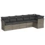 Gartenmöbel-Set, 6-teilig, mit grauen Polstern aus synthetischem Rattan. von , Gartensets - Ref: Foro24-3249499, Preis: 374,2...