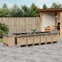 Set comedor de jardín 17 pzas con cojines ratán sintético beige by , Garden sets - Ref: Foro24-3210708, Price: 1,00 €, Discou...