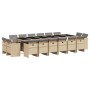 Set comedor de jardín 17 pzas con cojines ratán sintético beige by , Garden sets - Ref: Foro24-3210708, Price: 1,00 €, Discou...