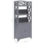 Gray paulownia wood bathroom cabinet 46x24x116 cm by vidaXL, Lockers and storage cabinets - Ref: Foro24-284110, Price: 115,77...