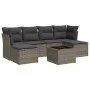 Set de sofás de jardín 7 piezas con cojines ratán PE gris de , Conjuntos de jardín - Ref: Foro24-3249859, Precio: 391,36 €, D...