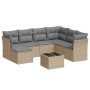 Set Gartensofas mit beigen Kissen 8 Stück PE Rattan von , Gartensets - Ref: Foro24-3249838, Preis: 493,20 €, Rabatt: %