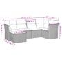 Gartenmöbel-Set, 6-teilig, mit grauen Polstern aus synthetischem Rattan. von , Gartensets - Ref: Foro24-3249789, Preis: 370,1...