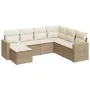 Set sofás de jardín 7 piezas y cojines ratán sintético beige by , Modular outdoor sofas - Ref: Foro24-3251635, Price: 488,44 ...