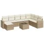 Set de sofás de jardín 9 pzas con cojines ratán sintético beige by , Modular outdoor sofas - Ref: Foro24-3251705, Price: 605,...