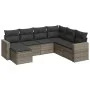 7-teiliges Gartensofa-Set mit grauen PE-Rattan-Kissen. von , Modulare Sofas für den Außenbereich - Ref: Foro24-3251637, Preis...