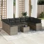 Gartensofa-Set, 10-teilig, mit grauen Polstern aus synthetischem Rattan von , Modulare Sofas für den Außenbereich - Ref: Foro...