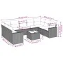 Gartensofa-Set, 10-teilig, mit grauen Polstern aus synthetischem Rattan von , Modulare Sofas für den Außenbereich - Ref: Foro...