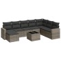 Gartenmöbel-Set 9-teilig mit grauen Polstern aus synthetischem Rattan von , Modulare Sofas für den Außenbereich - Ref: Foro24...