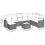 Gartenmöbel-Set 9-teilig mit grauen Polstern aus synthetischem Rattan von , Modulare Sofas für den Außenbereich - Ref: Foro24...