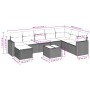 Gartenmöbel-Set 9-teilig mit grauen Polstern aus synthetischem Rattan von , Modulare Sofas für den Außenbereich - Ref: Foro24...