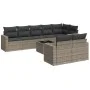 Gartenmöbel-Set 9-teilig mit grauen Polstern aus synthetischem Rattan von , Modulare Sofas für den Außenbereich - Ref: Foro24...