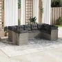 Gartenmöbel-Set 9-teilig mit grauen Polstern aus synthetischem Rattan von , Gartensets - Ref: Foro24-3249969, Preis: 549,34 €...