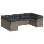 Set de muebles de jardín 9 pzas y cojines ratán sintético gris by , Garden sets - Ref: Foro24-3249969, Price: 575,04 €, Disco...
