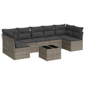 Set de sofás de jardín 8 pzas y cojines ratán sintético gris by , Garden sets - Ref: Foro24-3249279, Price: 464,22 €, Discoun...