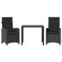 Set comedor de jardín 3 pzas con cojines ratán sintético negro by , Garden sets - Ref: Foro24-3212203, Price: 318,13 €, Disco...