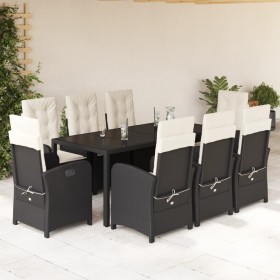 Garten-Essgruppe 9-teilig mit schwarzen Polstern aus synthetischem Rattan von , Gartensets - Ref: Foro24-3212201, Preis: 1,00...