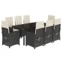 Set de comedor de jardín 9 pzas y cojines ratán sintético negro by , Garden sets - Ref: Foro24-3212201, Price: 1,00 €, Discou...