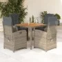Set comedor de jardín 5 piezas con cojines ratán sintético gris de , Conjuntos de jardín - Ref: Foro24-3212241, Precio: 586,8...