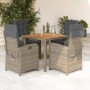 Set comedor de jardín 5 piezas con cojines ratán sintético gris by , Garden sets - Ref: Foro24-3212241, Price: 587,21 €, Disc...