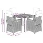 Set comedor de jardín 5 piezas con cojines ratán sintético gris de , Conjuntos de jardín - Ref: Foro24-3212241, Precio: 586,8...