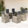 Set comedor jardín 7 pzas y cojines ratán sintético gris de , Conjuntos de jardín - Ref: Foro24-3212217, Precio: 902,07 €, De...