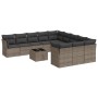 Gartensofagarnitur 12-teilig mit grauen Polstern aus synthetischem Rattan. von , Gartensets - Ref: Foro24-3250259, Preis: 750...