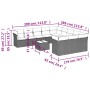 Gartensofagarnitur 12-teilig mit grauen Polstern aus synthetischem Rattan. von , Gartensets - Ref: Foro24-3250259, Preis: 750...