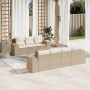 Juego de sofás de jardín con cojines beige 8 pzas ratán PE by , Garden sets - Ref: Foro24-3257682, Price: 595,08 €, Discount: %