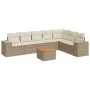 Gartensofagarnitur mit beigen Kissen, 8-teilig, aus PE-Rattan. von , Gartensets - Ref: Foro24-3257808, Preis: 578,66 €, Rabat...