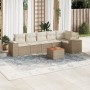 Set sofás de jardín 7 piezas y cojines ratán sintético beige by , Garden sets - Ref: Foro24-3257787, Price: 493,72 €, Discoun...