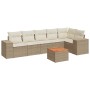 Set sofás de jardín 7 piezas y cojines ratán sintético beige by , Garden sets - Ref: Foro24-3257787, Price: 493,72 €, Discoun...