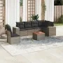 Set de sofás de jardín 7 piezas con cojines ratán PE gris by , Garden sets - Ref: Foro24-3257803, Price: 443,21 €, Discount: %