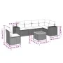 Set de sofás de jardín 7 piezas con cojines ratán PE gris by , Garden sets - Ref: Foro24-3257803, Price: 443,21 €, Discount: %