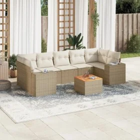 Juego de sofás de jardín con cojines beige 8 pzas ratán PE by , Garden sets - Ref: Foro24-3257689, Price: 574,76 €, Discount: %