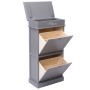 Gray Paulownia wood shoe rack 50x28x98 cm by vidaXL, Shoe racks and shoe organizers - Ref: Foro24-284090, Price: 134,88 €, Di...