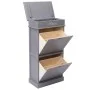 Gray Paulownia wood shoe rack 50x28x98 cm by vidaXL, Shoe racks and shoe organizers - Ref: Foro24-284090, Price: 125,92 €, Di...