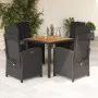 Set de muebles jardín 5 pzas con cojines ratán sintético negro de , Conjuntos de jardín - Ref: Foro24-3212475, Precio: 642,12...