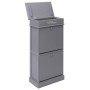 Gray Paulownia wood shoe rack 50x28x98 cm by vidaXL, Shoe racks and shoe organizers - Ref: Foro24-284090, Price: 134,88 €, Di...