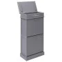 Gray Paulownia wood shoe rack 50x28x98 cm by vidaXL, Shoe racks and shoe organizers - Ref: Foro24-284090, Price: 125,92 €, Di...