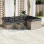Gartensofagarnitur 11-teilig mit grauen Kissen aus synthetischem Rattan. von , Gartensets - Ref: Foro24-3250439, Preis: 643,7...