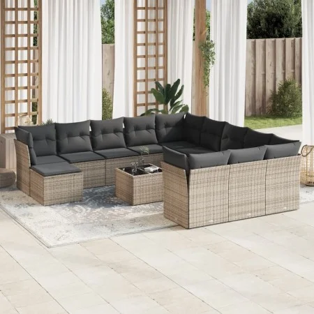 Set sofás de jardín con cojines 13 piezas ratán sintético gris by , Garden sets - Ref: Foro24-3250479, Price: 792,74 €, Disco...