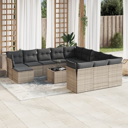 Set sofás de jardín con cojines 13 piezas ratán sintético gris by , Garden sets - Ref: Foro24-3250479, Price: 790,29 €, Disco...