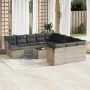 Set sofás de jardín con cojines 13 piezas ratán sintético gris by , Garden sets - Ref: Foro24-3250479, Price: 792,74 €, Disco...