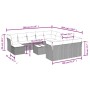 Gartensofagarnitur mit 13-teiligen Kissen aus grauem Kunststoff-Rattan. von , Gartensets - Ref: Foro24-3250479, Preis: 790,29...