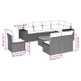 Gartenmöbel-Set 9-teilig mit grauen Polstern aus synthetischem Rattan von , Gartensets - Ref: Foro24-3257817, Preis: 530,79 €...