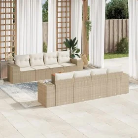 Set de sofás de jardín 9 pzas con cojines ratán sintético beige by , Garden sets - Ref: Foro24-3257696, Price: 712,87 €, Disc...