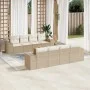 Set de sofás de jardín 9 pzas con cojines ratán sintético beige by , Garden sets - Ref: Foro24-3257696, Price: 712,91 €, Disc...