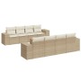 Set de sofás de jardín 9 pzas con cojines ratán sintético beige by , Garden sets - Ref: Foro24-3257696, Price: 676,09 €, Disc...